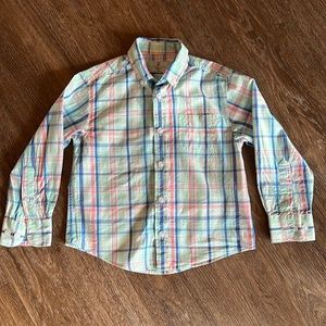 Classic Club boys plaid button down shirt. Size 4/5.
